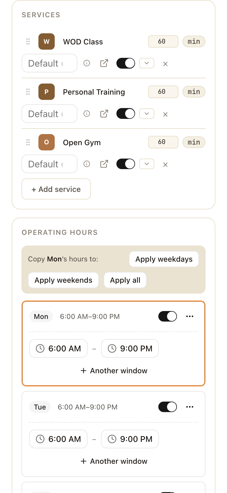Your menu, your prices.